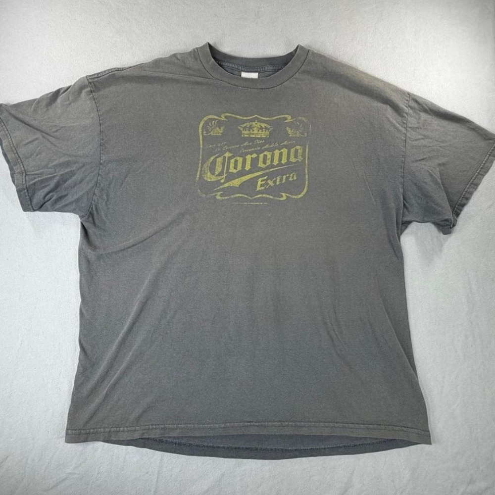 Vintage Corona Extra Tee Tennessee River 2XL Gray‎ Faded Y2K Graphic